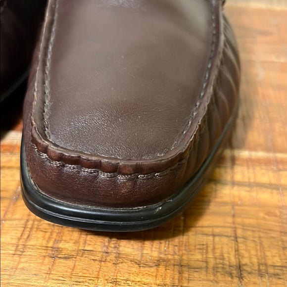 Ecco Brown Leather Slip-On Loafers, Men’s 43 (9.5-10) Extra Width - Picture 4 of 9